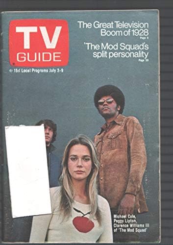 A TV Guide 7/3/1971-Peggy Lipton-Michael Cole-Clarence Williams III-A Mod Csapat-Keleti Illinois