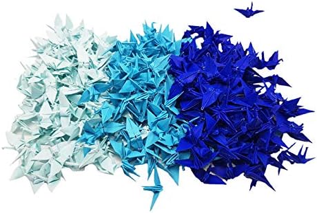 500 Origami Papír Daru sötétkék Hang Origami Daru Készült Kis 1.5 inch Kézzel Hajtogatott Esküvői Dekoráció Ajándék