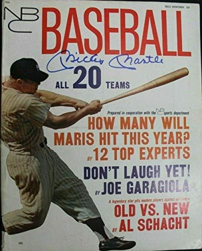 Mickey Mantle (d.1995) Aláírt Dedikált Magazin 1962 NBC SPORTS BASEBALL SZÖVETSÉG - Dedikált MLB Magazinok