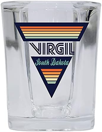Virgil Dél-Dakota 2 Uncia Tér Bázis Likőrös Pohár Retro Design