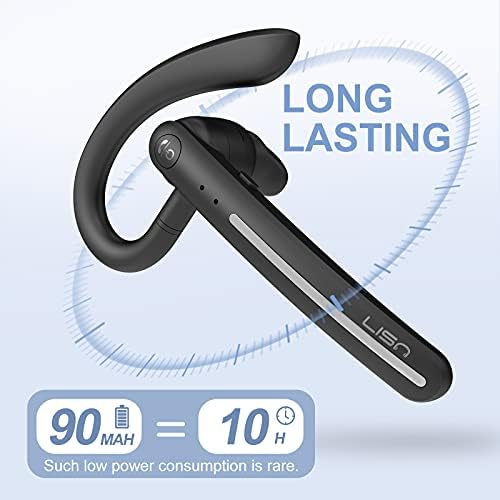 Bluetooth Headset, LISN Bluetooth Fülhallgató a zajszűrő Mikrofon, illetve a Némítás Gombot a Világos, kihangosított Hívások, Vezeték