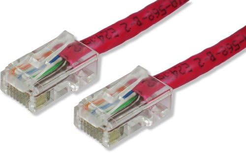 Lynn Elektronika CAT6-03-RD 3-Láb Patch Kábel nélkül Csizma, Piros, 10-es Csomag